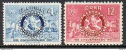 Cuba 536, C109, MNH. Michel 442-443. Rotary Intl, 1955. Paul Harris. - Nuovi