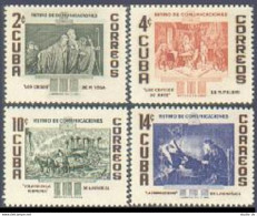 Cuba 566-569,C153-C155,E22,hinged.Michel 520-527. Paintings,Cuban Artists,1957. - Unused Stamps