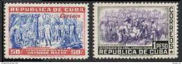 Cuba 429-430, MNH. Mi 238-239. Gen Antonio Maceo, 1946. Declaration Of Baragua, - Ungebraucht