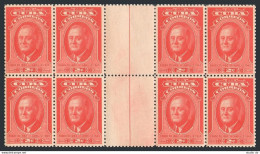 Cuba 406 Gutter Block/8,MNH.Michel 209. Franklin D.Roosevelt,2nd Death Ann.1947. - Ungebraucht