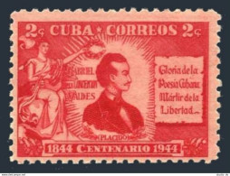 Cuba 402, Lightly Hinged. Mi 205. Poet Gabriel De La Concepcion Valdes Placido. - Ongebruikt