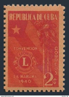 Cuba 363, Lightly Hinged. Mi 166. Lions International Convention,1940.Flag,Palm. - Unused Stamps