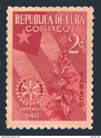 Cuba 362, Lightly Hinged. Mi 165. Rotary Convention, 1940. Flag, Tobacco Plant. - Ongebruikt