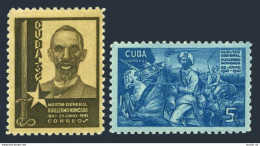 Cuba 366-367, Hinged. Michel 172-173. General Guillermo Moncada, 1941 .Battle. - Neufs