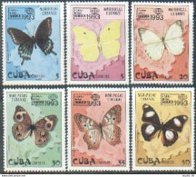 Cuba 3521-3526,MNH.Michel 3699-3704. Butterflies. BANGKOK-1993. - Ongebruikt