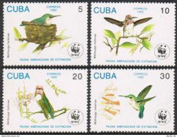 Cuba 3428-3431,MNH.Michel 3589-3592. WWF 1992.Bird Mellisuga Helenae. - Nuevos