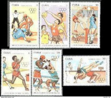 Cuba 3198-2304, MNH. Mi 3363-3368,Bl.118. Olympics Barcelona-1992. Baseball,Jump - Unused Stamps