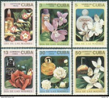 Cuba 3127-3132,MNH.Michel 3290-3295. Mother's Day 1989.Perfume Bottles,flowers. - Nuevos