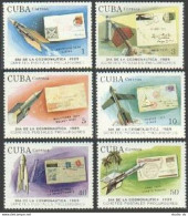 Cuba 3116-3121,MNH.Michel 3279-3284. Spacecraft And Rocket Mail Covers.1989. - Unused Stamps