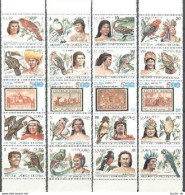 Cuba 2966-2985a Strips, MNH. Latin-American History, 1987. Inlands, Birds. - Unused Stamps