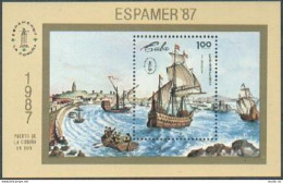 Cuba 2964, MNH. ESPAMER-87, La Coruna Port, Sailing Ships. - Unused Stamps