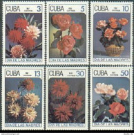 Cuba 2938-2943, MNH. Michel 3093-3098. Mother's Day 1987. Dahlias, Roses. - Unused Stamps