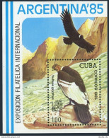 Cuba 2799, MNH. Michel 2953 Bl.90. ARGENTINA-1985. Vulture Gryphus. - Nuevos