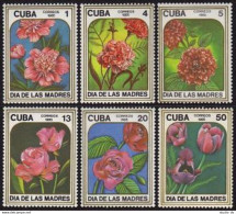 Cuba 2789-2794,MNH.Michel 2943-2948. Mothers' Day 1985.Flowers:Peonies,Roses. - Nuevos