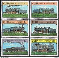 Cuba 2708-2713, MNH. Michel 2859-2864. Locomotives 1984. - Unused Stamps