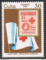 Cuba 2685, MNH. Michel 2836. Red Cross In Cuba, 75th Ann. 1984. Flag. - Ongebruikt