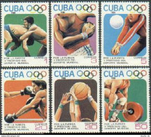 Cuba 2717-23,MNH. Olympics Los Angeles-1984: Wrestling,Discus,Volleyball,Boxing, - Nuevos