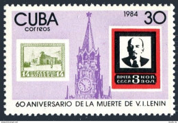 Cuba 2668, MNH. Mi 2819. Vladimir Lenin ,60th Death Ann. 1984. Russian Stamps. - Neufs