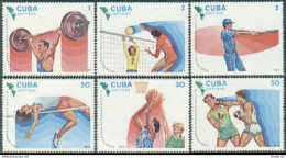 Cuba 2598-2603,MNH. Pan American Games 1983.Volleyball,Baseball,High Jump,Boxing - Unused Stamps