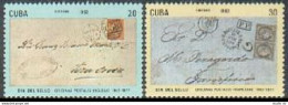 Cuba 2507-2508,MNH.Michel 2656-2657. Stamp Day 1982. - Neufs