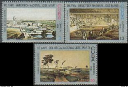 Cuba 2443-2445, MNH. Michel 2592-2594. Jose Marti National Library, 1981. - Neufs