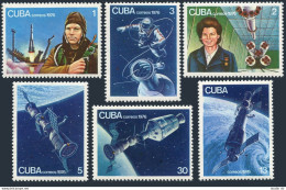 Cuba 2050-2055,MNH. Michel 2125-2130. Cosmonaut's Day 1976. Gagarin. Cosmonauts. - Nuovi