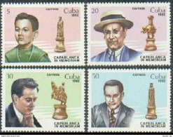 Cuba 2560-2563, MNH. Mi 2709-2712. Chess Champion Jose Raul Capablanca, 1982. - Ungebraucht