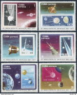 Cuba 2132-2137,2138, MNH. Mi 2208-2213, Bl.58. Cosmonauts Day 1977. Space Stamps - Ungebraucht