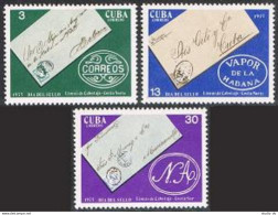 Cuba 1970-1972, MNH. Michel 2045-2047. Stamp Day 1975. Various Covers. - Neufs