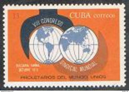 Cuba 1841,MNH. 8th World Trade Union Congress,1973. - Unused Stamps