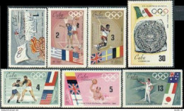 Cuba 1366-1372,MNH.Michel 1435-1441. Olympics Mexico-1968.Parade,Basketball,Polo - Ungebraucht