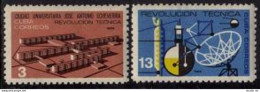 Cuba  944-945,MNH.Michel 1006-1007. Technical  Revolution,1965.University,Space. - Unused Stamps