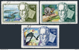Cuba 1433-435,CTO.Michel 1502-1504. Alexander Von Humboldt.Ell,Ape,Condors. - Ungebraucht