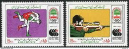 Iran 2244-2245,MNH.Mi 2186-2187.Asian Games,Seoul 1986.Wrestling,Rifle Shooting. - Iran