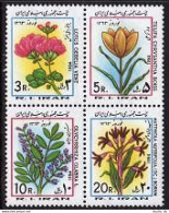 Iran 2149-2152a Block, MNH. Michel 2068-2071. Now Rooz 1984, Local Flowers. - Irán