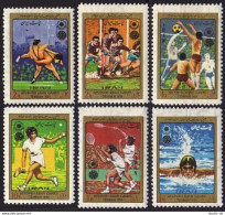 Iran 1789-1794, MNH. Mi 1715-1720. Asian Games 1974. Swimming, Tennis, Hockey, - Iran