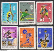 Iran 1778-1783,MNH. Asian Games,1974. Athlete,Table Tennis,Boxing,Hurdles,Weight - Irán