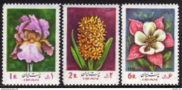 Iran 1711-1713, MNH. Michel 1632-1634. Flowers-1973. Orchid, Hyacinth, Columbine - Iran