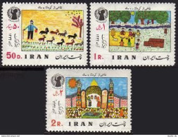 Iran 1578-1580, MNH. Michel 1494-1496. UNICEF-1970. Children's Pictures. - Irán