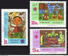 Iran 1530-1532, MNH. Michel 1442-1444. Children's Week 1969. Drawing. UNICEF. - Irán