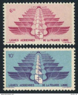 Syria MC5-MC6,MC7 Sheet,hinged. Forces France Libre,Levant,1942. Winged Shields. - Syrien