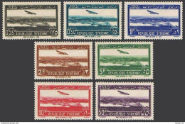 Syria C89-C95,hinged/MNH.Michel 449-455. Air Post 1940.Bridge Deir-el-Zor. - Syrie