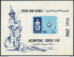 Syria C391, MNH. Michel 982 Bl.53. Tourism Year ITY-1967. Statue Of Ur-Nina. - Siria