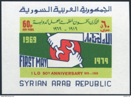 Syria C436,MNH.Michel 1067 Bl.56. ILO 50th Ann. 1969. - Siria