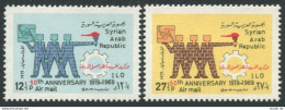 Syria C434-C435,C436,MNH.Michel 1065-1066,1067 Bl.56. ILO 50th Ann. 1969. - Syrien