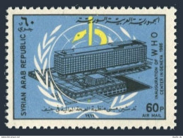 Syria C365 Two Stamps, MNH. Michel 946. WHO Headquarters, Geneva, 1966. - Syrie