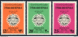 Syria C327-C329,MNH.Michel 884-886. Office Of The APU,10th Ann.1964. - Syrie