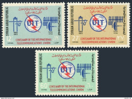 Syria C343-C345,MNH.Michel 907-909. ITU-100,1965.Communication Equipment. - Syrien