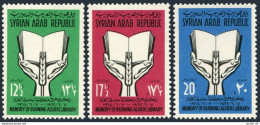 Syria C330-C332,MNH.Mi 887-889. Burning Of The Library Of Algiers,06.07.1962. - Syria