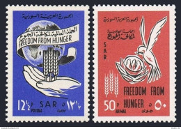 Syria 453,C290-C291a, MNH. Michel 831-832, Bl.49. FAO 1963. Freedom From Hunger. - Syrien